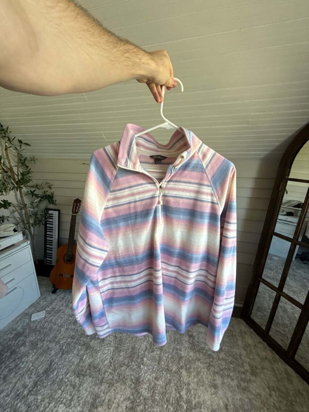 Eddie Bauer Women's Cotton Candy Quarter Zip size XL